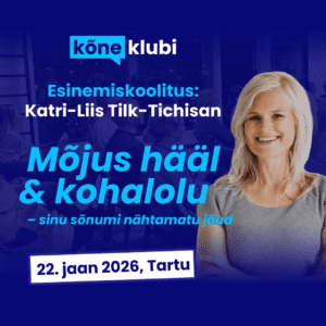 Avaliku esinemise koolitus "Mõjus hääl & kohalolu – sinu sõnumi nähtamatu jõud" - Katri-Liis Tilk-Tichisan