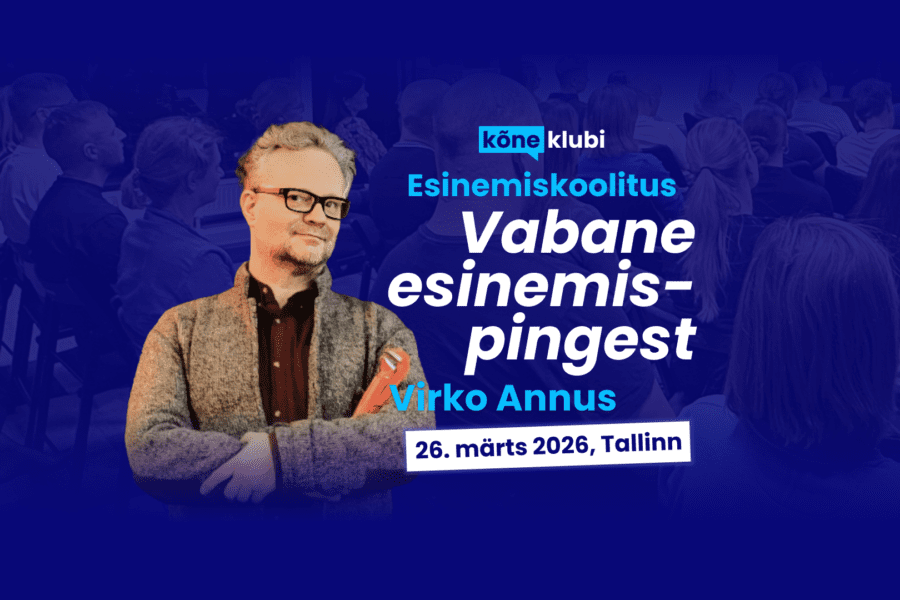 Avaliku esinemise koolitus "Vabane esinemispingest" – Virko Annus